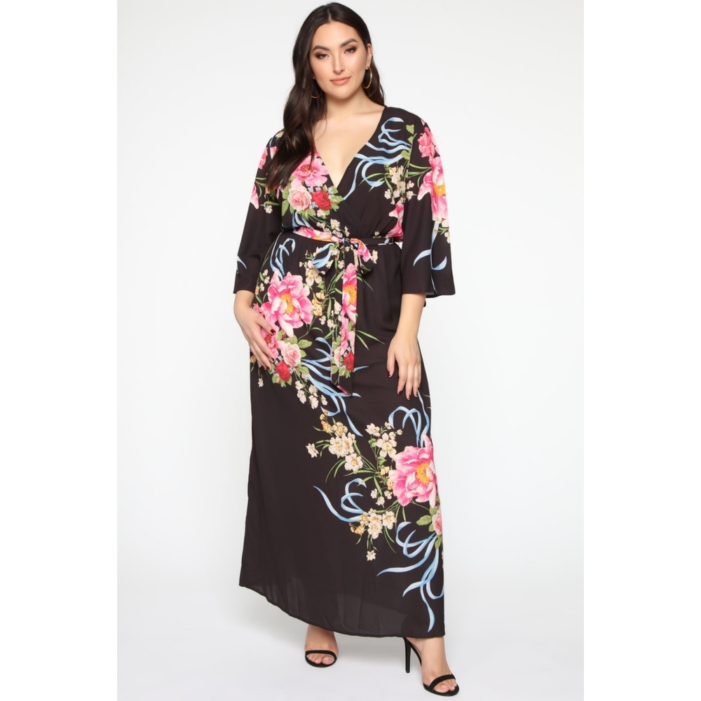 Fashion Nova Tropic Like It's Hot Maxi Dress NWT Size 1x